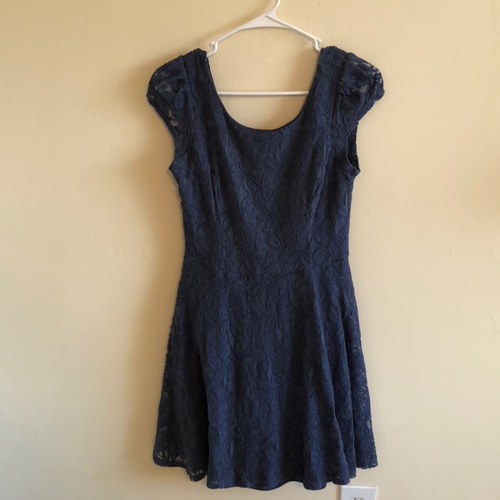 Blue lace dress size large